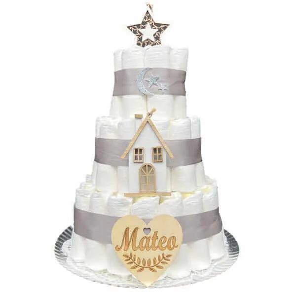 Tarta de Pañales dulce Navidad