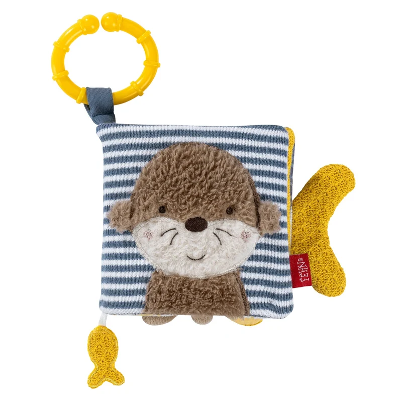 Libro táctil nutria FEHN Otter Theo — Libro de tela bebé
