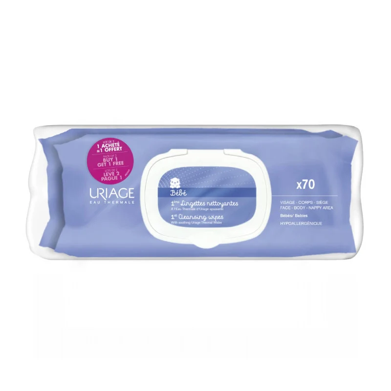 Toallitas bebé Uriage 2 x 70 unidades