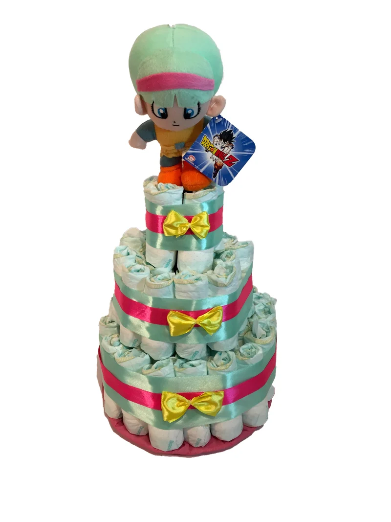 Tarta de pañales Dragon ball Bulma