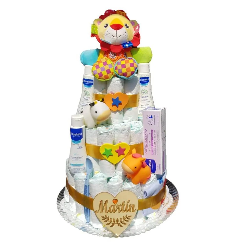 Tarta de pañales Mustela musical