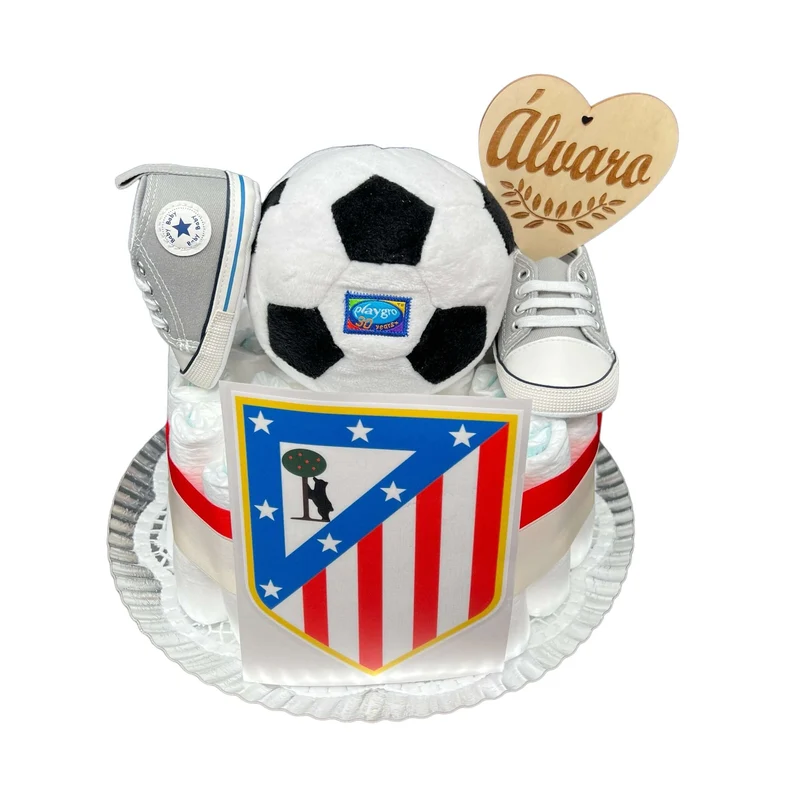 Tarta de pañales Atlético de Madrid