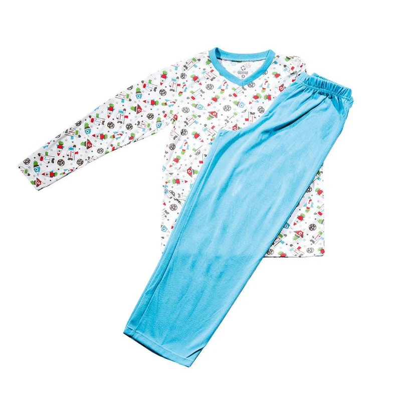 pijama nino pantalon manga larga cuello v marca mi puppa