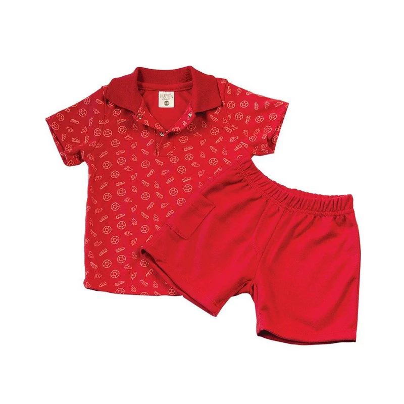 conjunto bebe nino camiseta polo short marca mi puppa