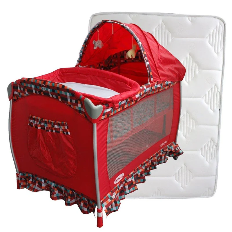 combo cuna corral europa red colchon con forro removible 100x70 cms