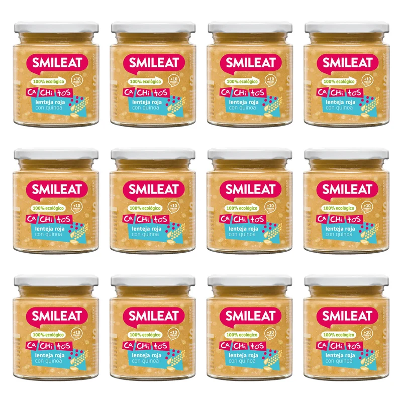Pack 12x Tarrito Lentejas con Quinoa Ecológico CA CHI TOS Smileat 230g