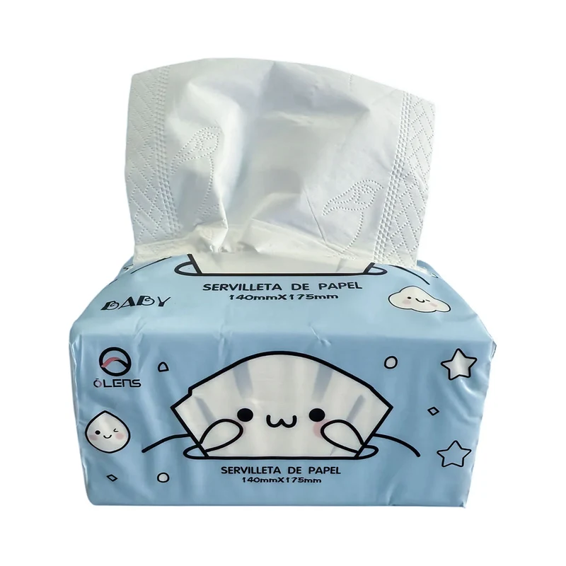 Pañuelos desechables de Cuatro Hojas ultra suaves Olens (105 pañuelos por paquete)