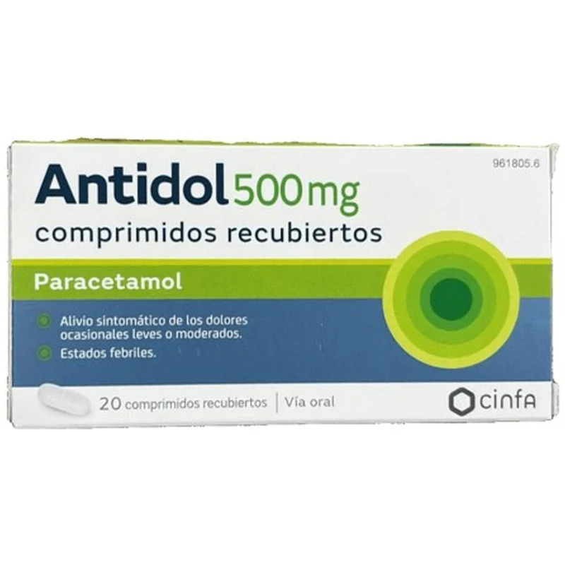 Antidol 500mg 20 comprimidos