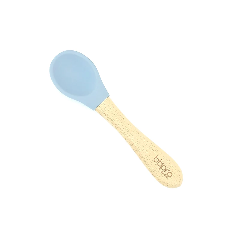 Bbpro - Cuchara de Madera y Silicona Gris
