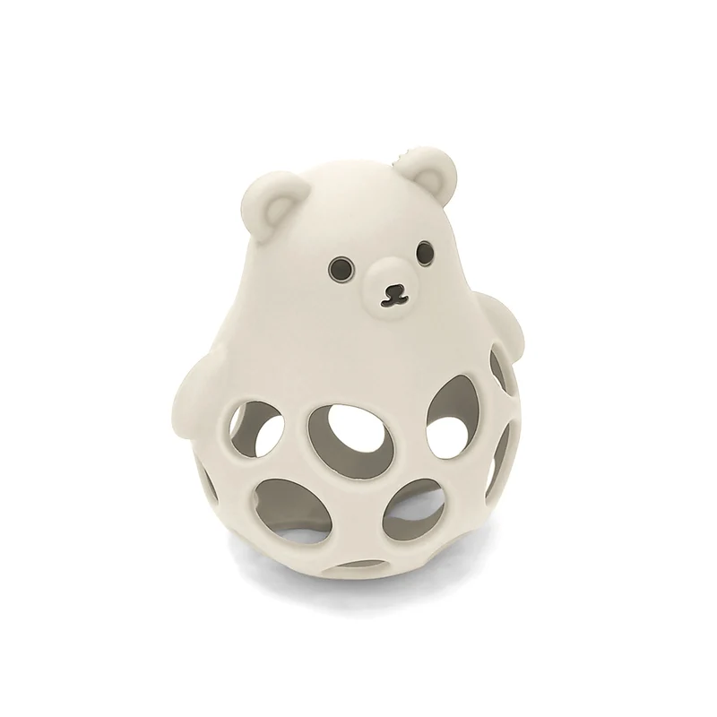 Bbpro - Juguete Mordedor Oso de Silicona Beige