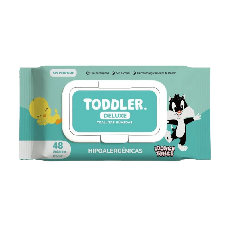 Toallitas Húmedas para Bebés Hipoalargénicas, sin Alcohol ni Fragancia Toddler (48 unidades)