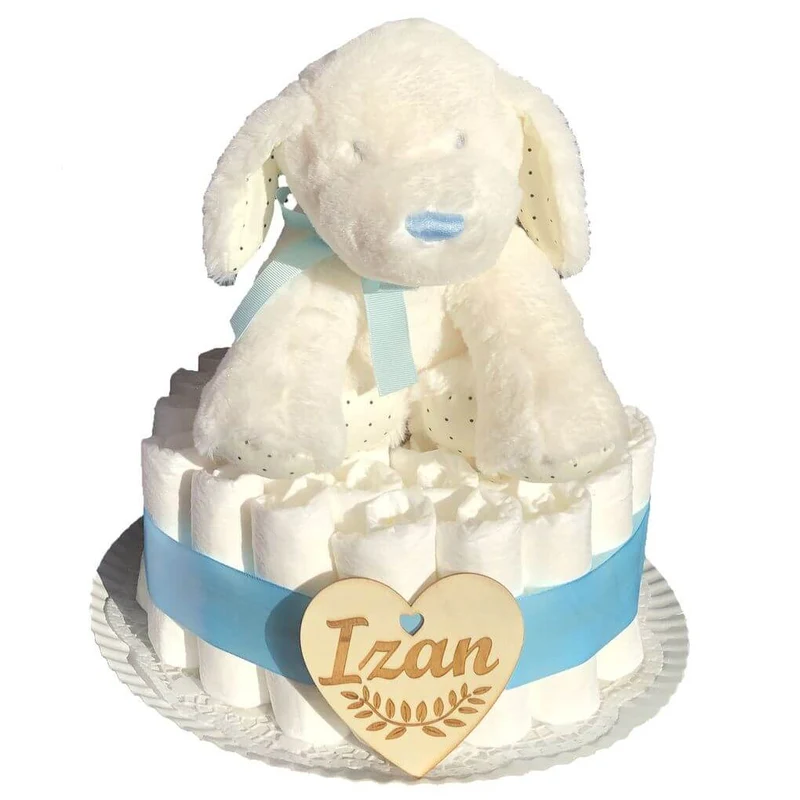 Tarta de pañales Perrito mimoso