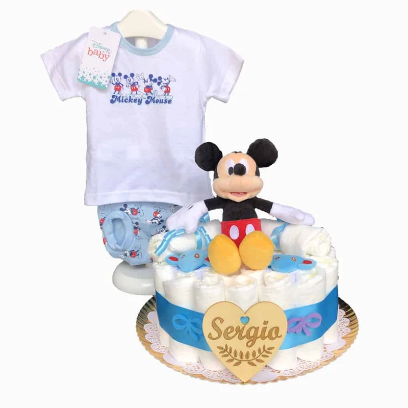 Tarta de pañales Disney baby