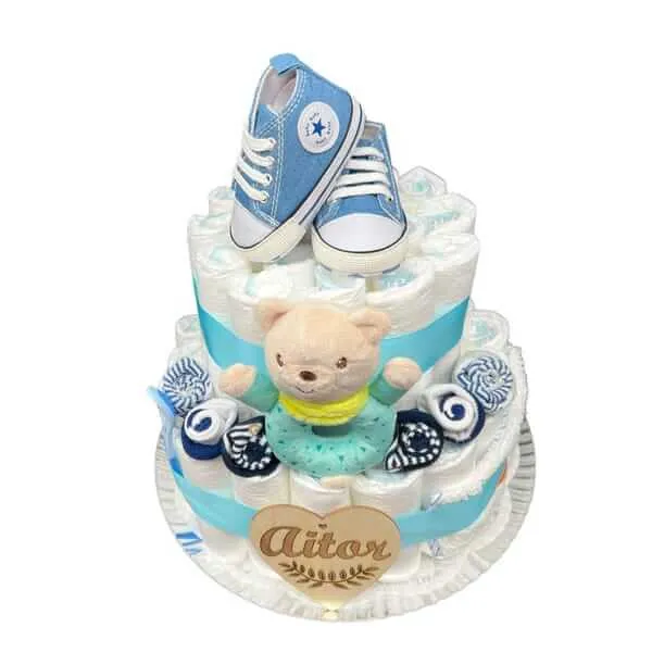 Tarta de pañales Mis primeros zapatitos