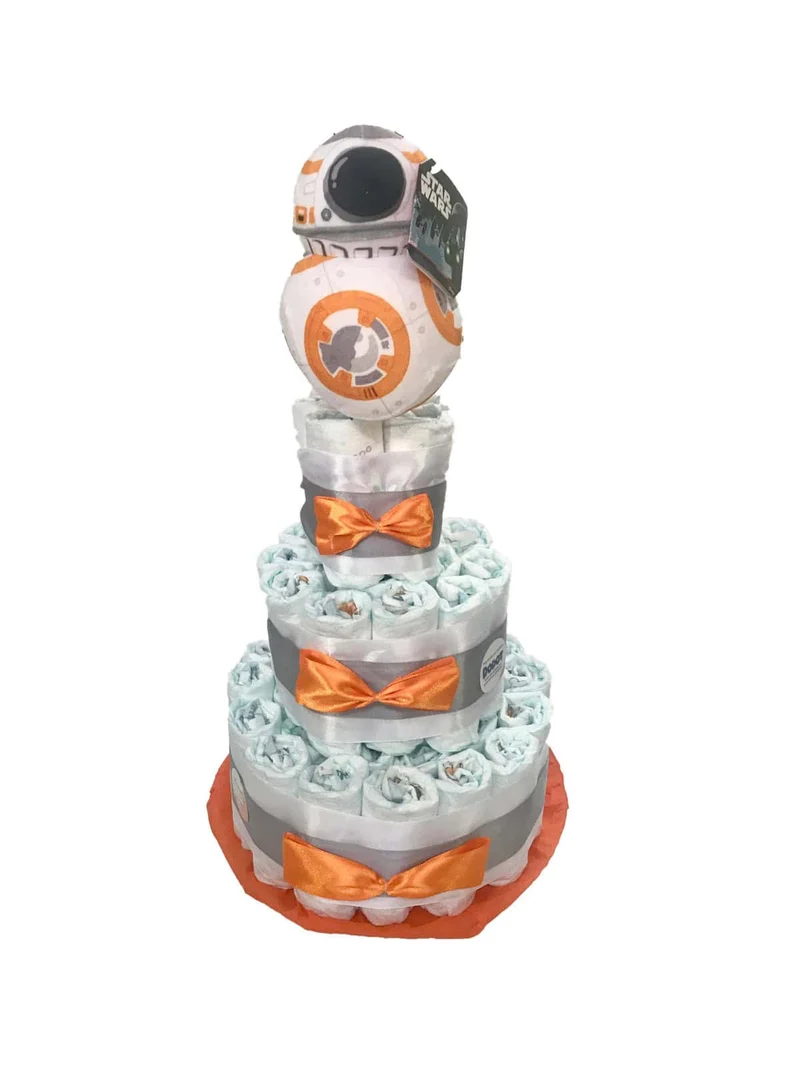 Tarta de pañales Star Wars BB8