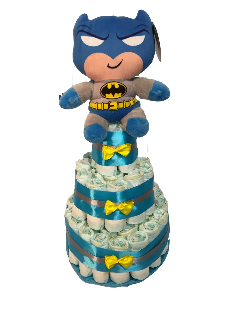 Tarta de pañales Batman