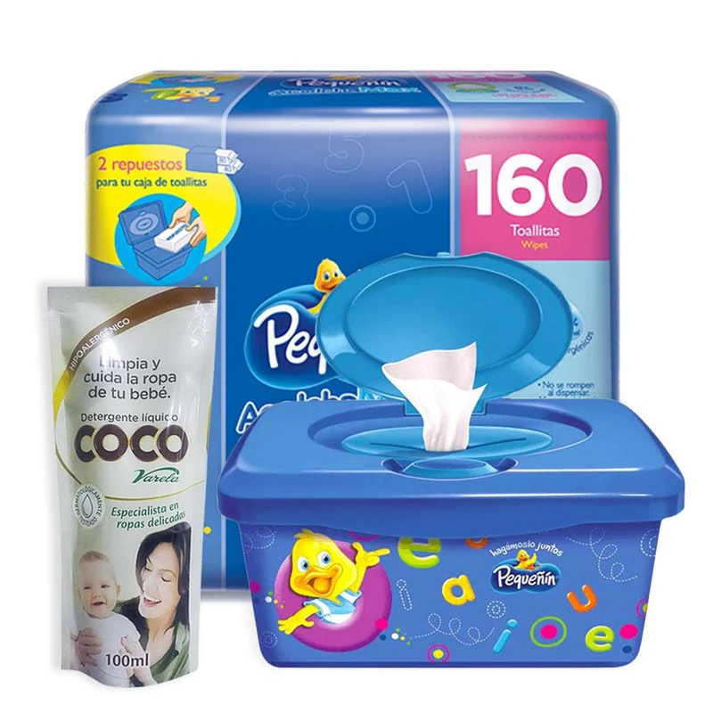 promocion toallitas humedas acolchamax caja x 80 pequenin toallitas humedas acolchamax repuesto caja x160 pequenin gratis jabon liquido coco monodosis