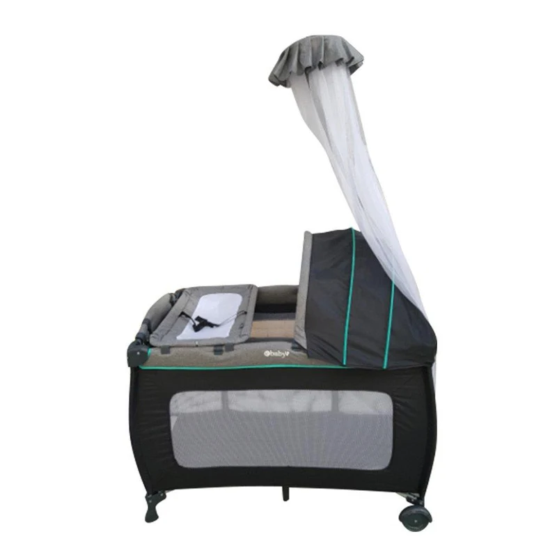 cuna corral mecedora sally negro verde