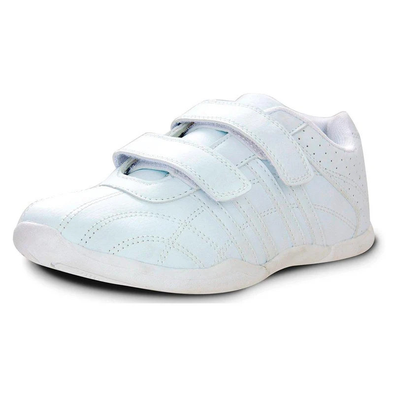 tenis escolar blanco con cierre de velcro talla 38