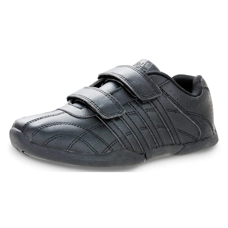 tenis escolar negro con cierre de velcro talla 35