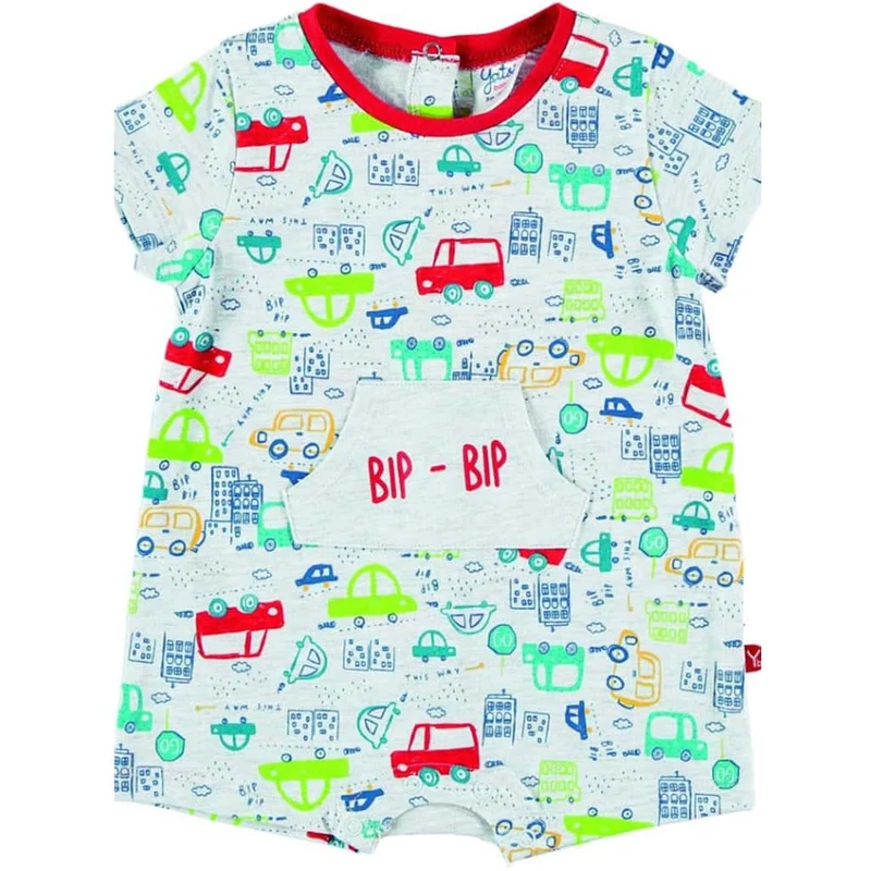 Pelele bebé verano coches Bip Bip