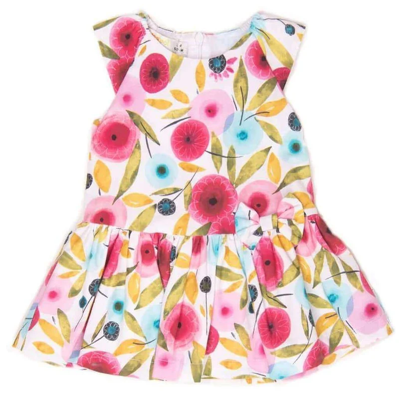 Vestido niña verano flores amapolas
