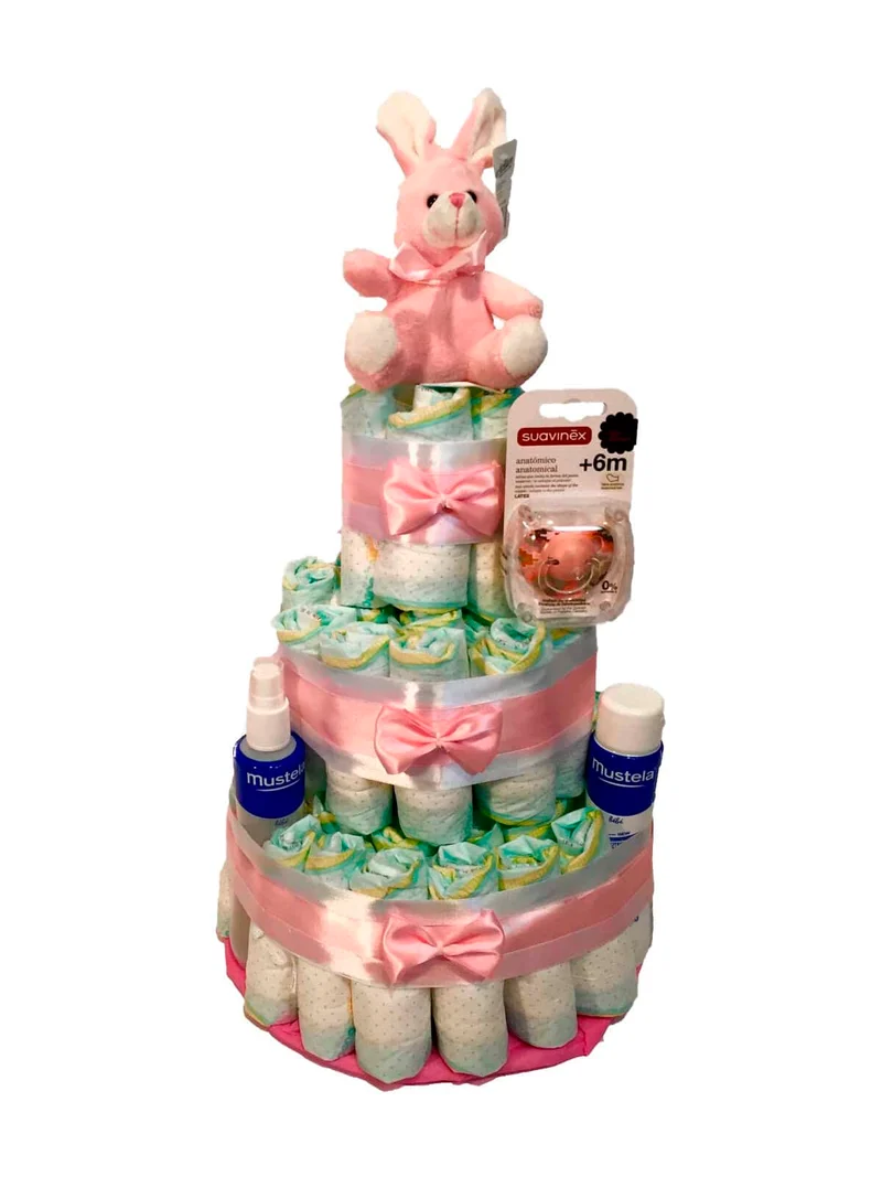 Tarta de pañales conejito Mustela