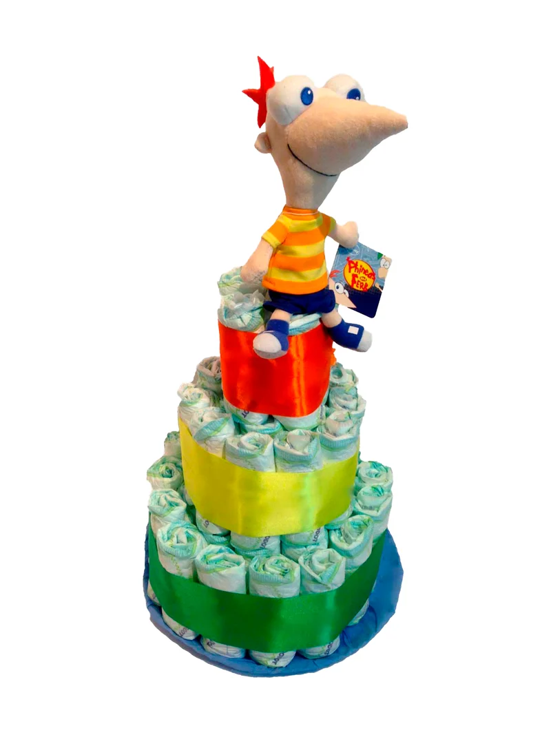 Tarta de pañales Phineas and Ferb (Phineas)