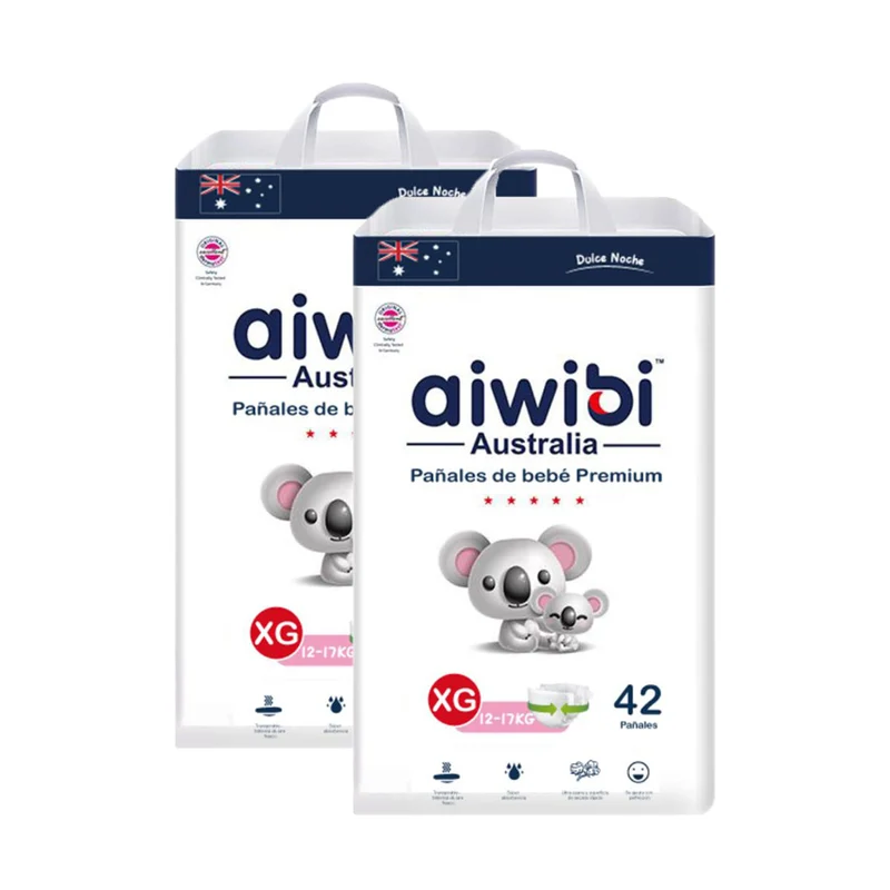 Pack 2x Pañales Aiwibi Premium Dulce Noche XG (42 unidades)
