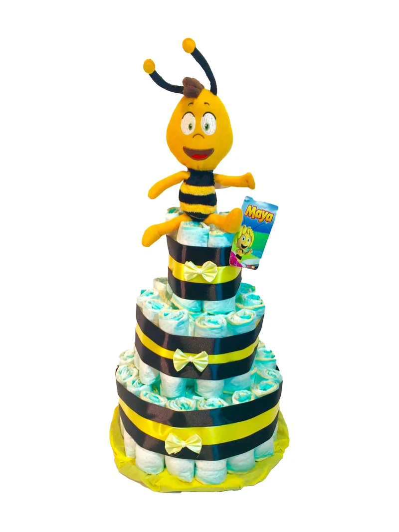 Tarta de pañales Abeja Maya (Willy)