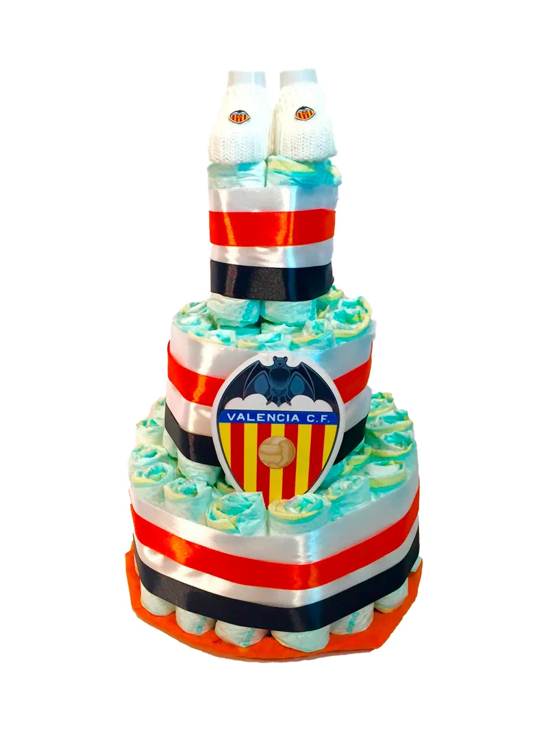 Tarta de pañales Valencia C.F.