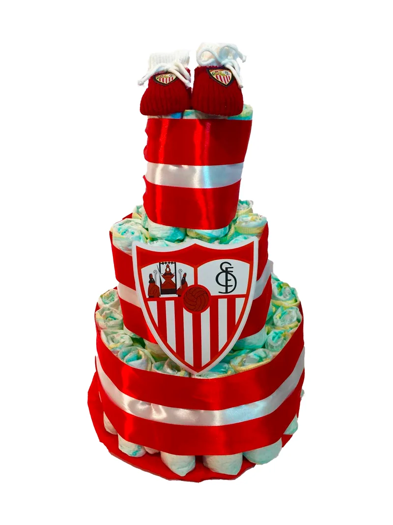 Tarta de pañales Sevilla C.F.