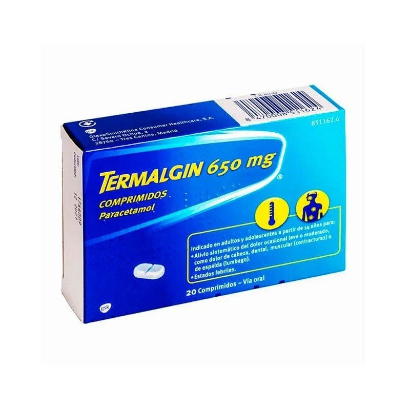 TERMALGIN 650mg 20 Comprimidos