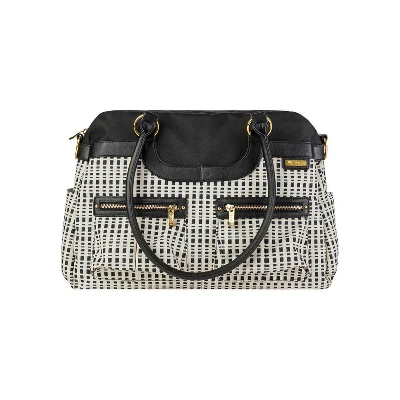 panalera satchel bag negro con blanco marca jj cole