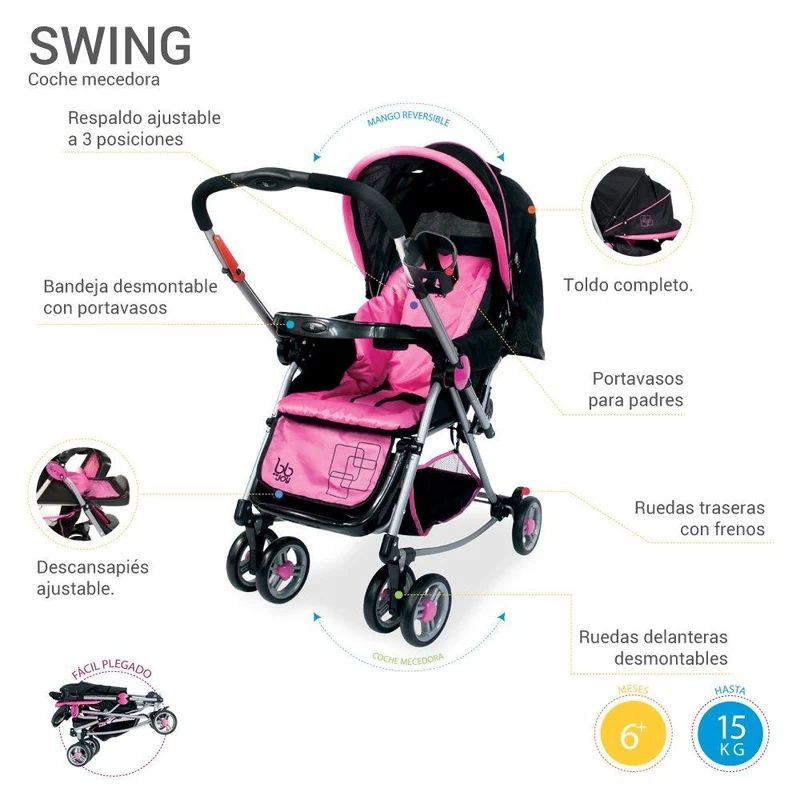 coche mecedora swing marca bbjoy