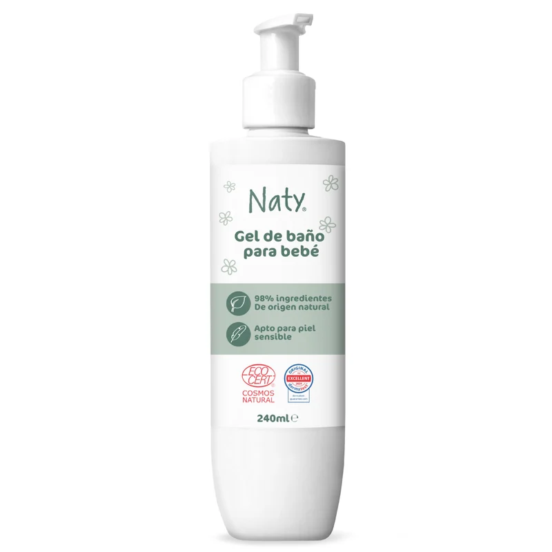 Gel de baño para bebé 0m+ Naty 240 ml
