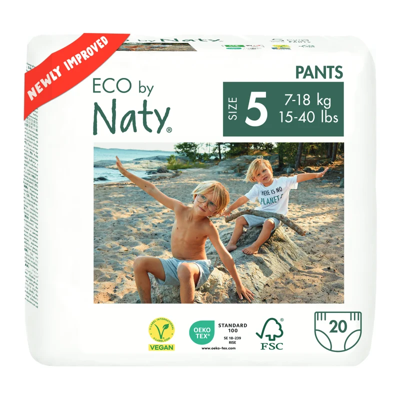 Bragapañal Nº 5 Naty 12-18 kg Eco by Naty 20 uds