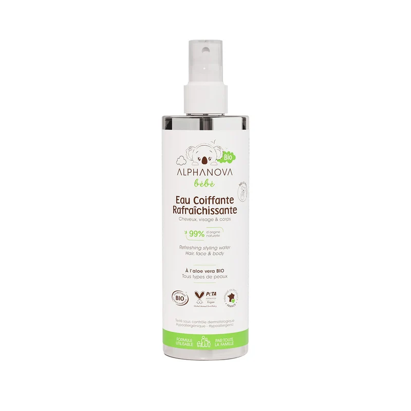 Agua de Peinado BIO Refrescante Bebé Alphanova 200 ml.