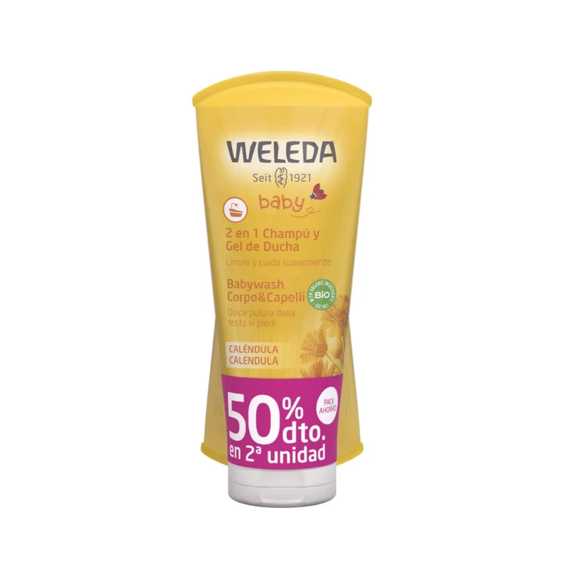 Duplo Champú y Gel de ducha Caléndula (50% de dto, en 2ª unidad)