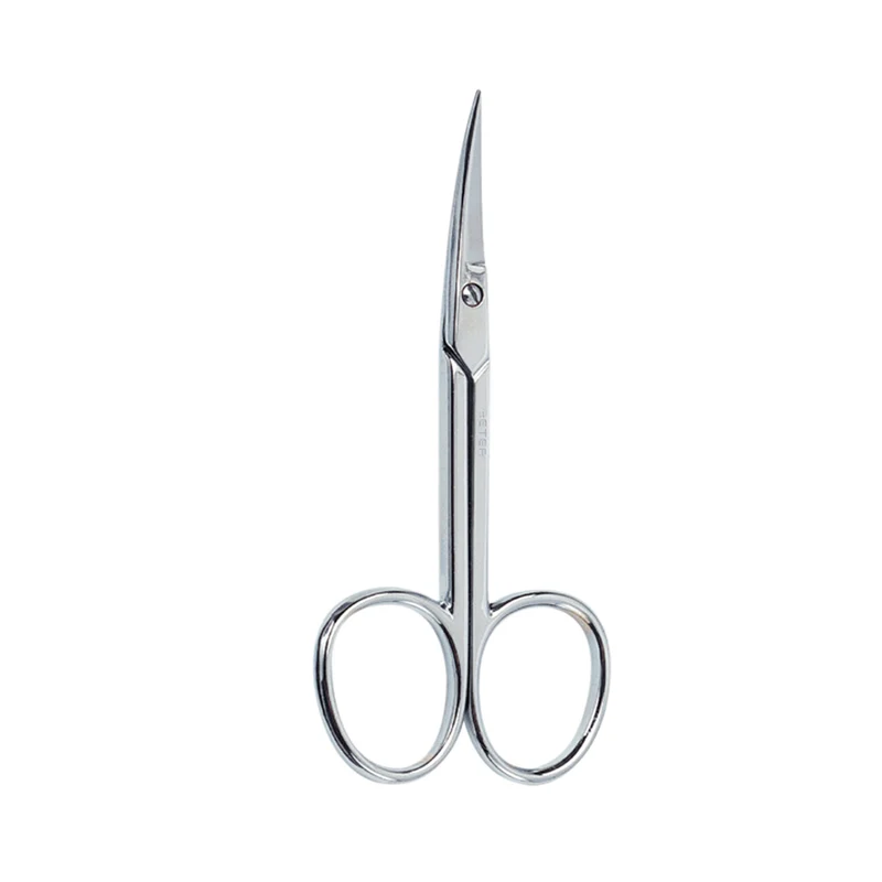 Tijera para manicura uñas curva cromada Beter 9cm