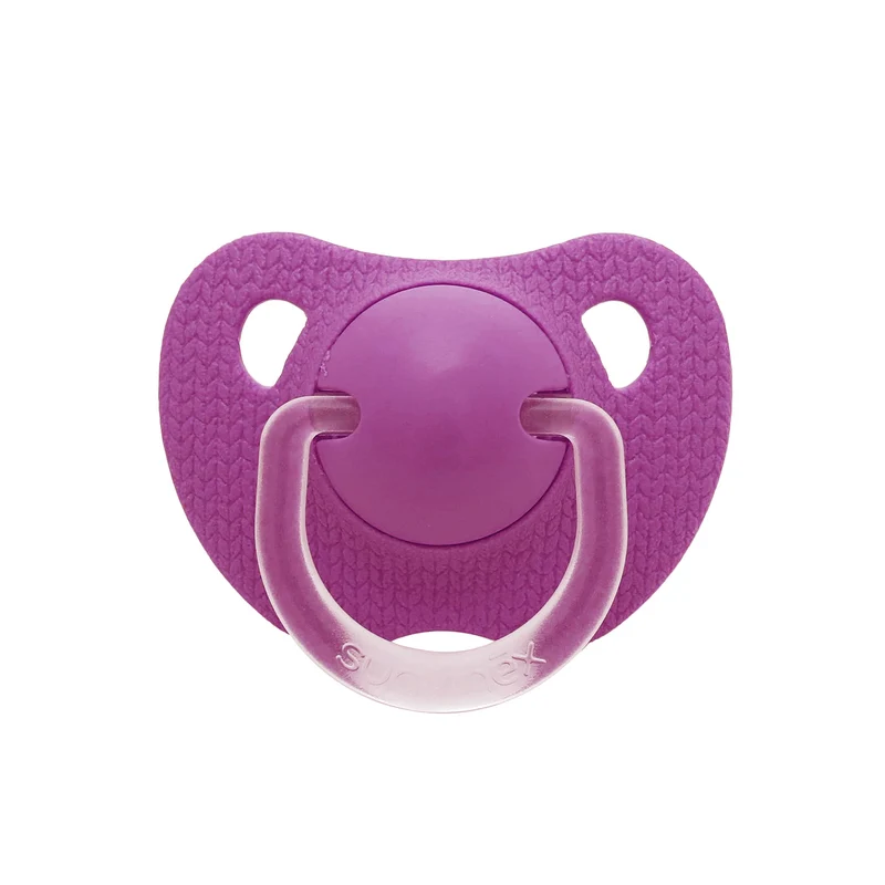 Chupete Evolution Morado Meaningful con Tetina Anatomica de Silicona +6 meses