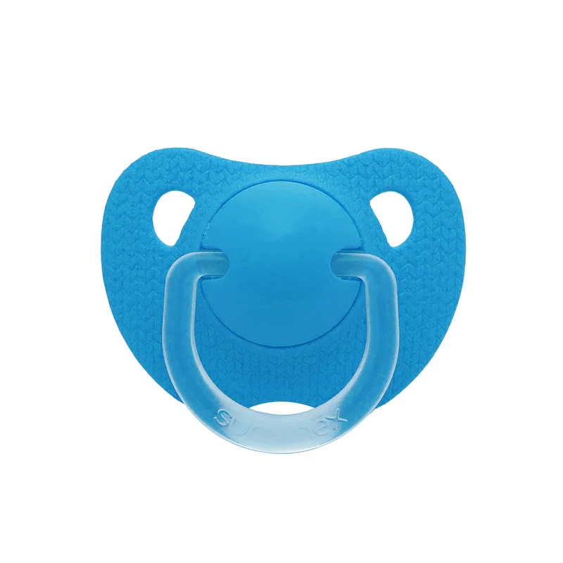 Chupete Evolution Azul Meaningful con Tetina Anatomica de Silicona +6 meses