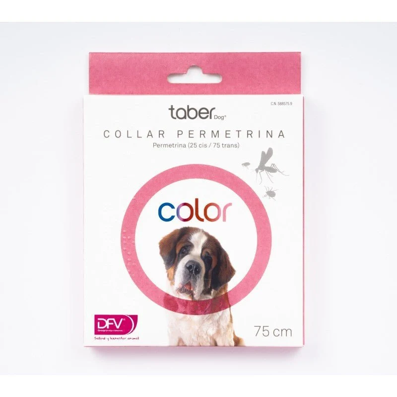 Divasa Taberdog Collar Antiparasitario Permetrina 75 cm Rosa