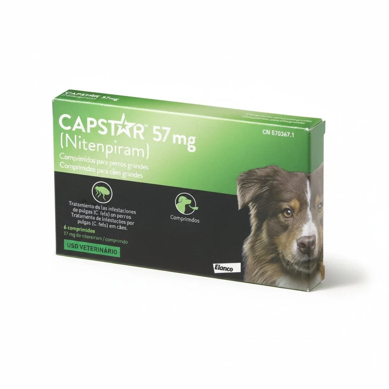 Elanco Capstar 57 mg Perro 11-60 kg Antiparasitario 6 Comprimidos