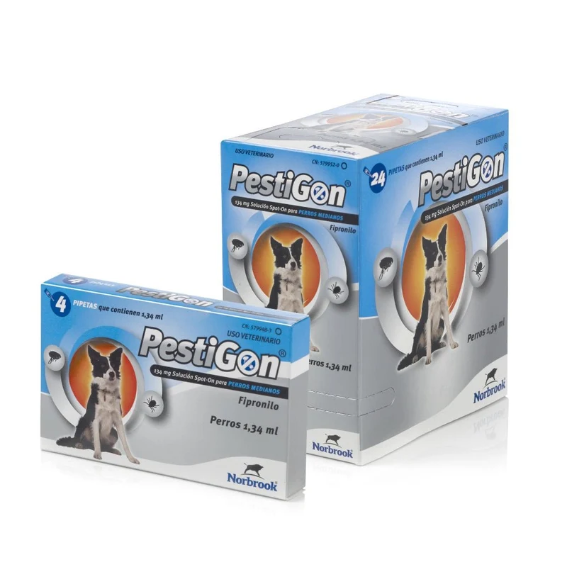 Pestigon Perros 134mg 10-20kg Antiparasitario Pipetas 4 ud
