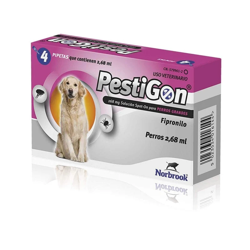Pestigon Perros 268mg 20-40kg Antiparasitario Pipetas 4 ud