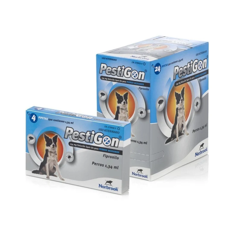 Pestigon Perros 134mg 10-20kg Antiparasitario Pipetas 24 ud