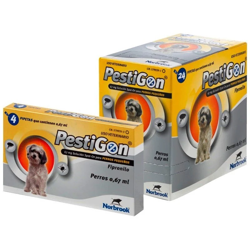 Pestigon Perros 67mg 2-10kg Antiparasitario Pipetas 4 ud