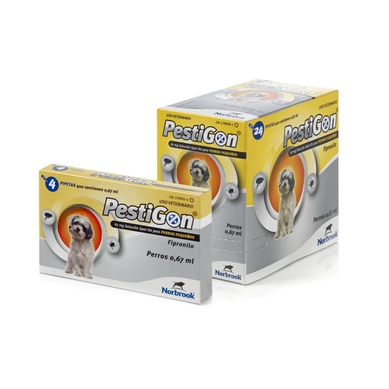 Pestigon Perros 67mg 2-10kg Antiparasitario Pipetas 24 ud