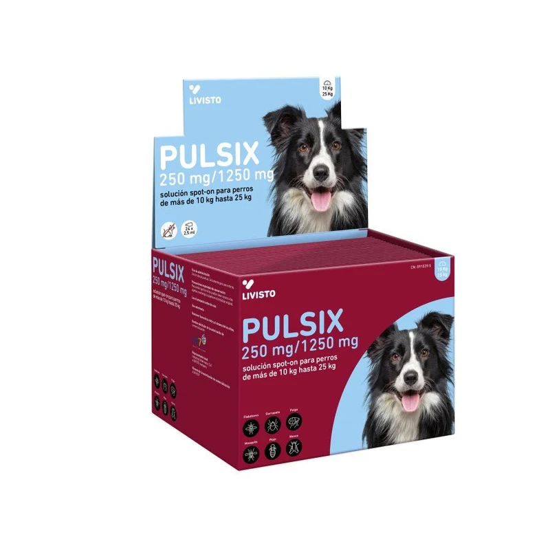 Livisto Pulsix Perros 10-25 kg Antiparasitario Pipetas 24 unidades